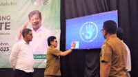 Sekda Maluku Launching Website Dinas Pertanian Provinsi Maluku, di Ambon, Senin (05/06/2023),