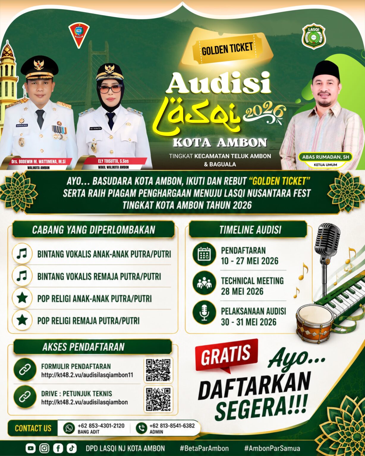 Audisi LASQI 2026 Jadi Wadah Bakat Seni Religi di Ambon - Maluku Post